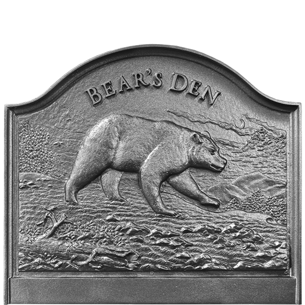 Large Plain Panel Bear's Den Fireback