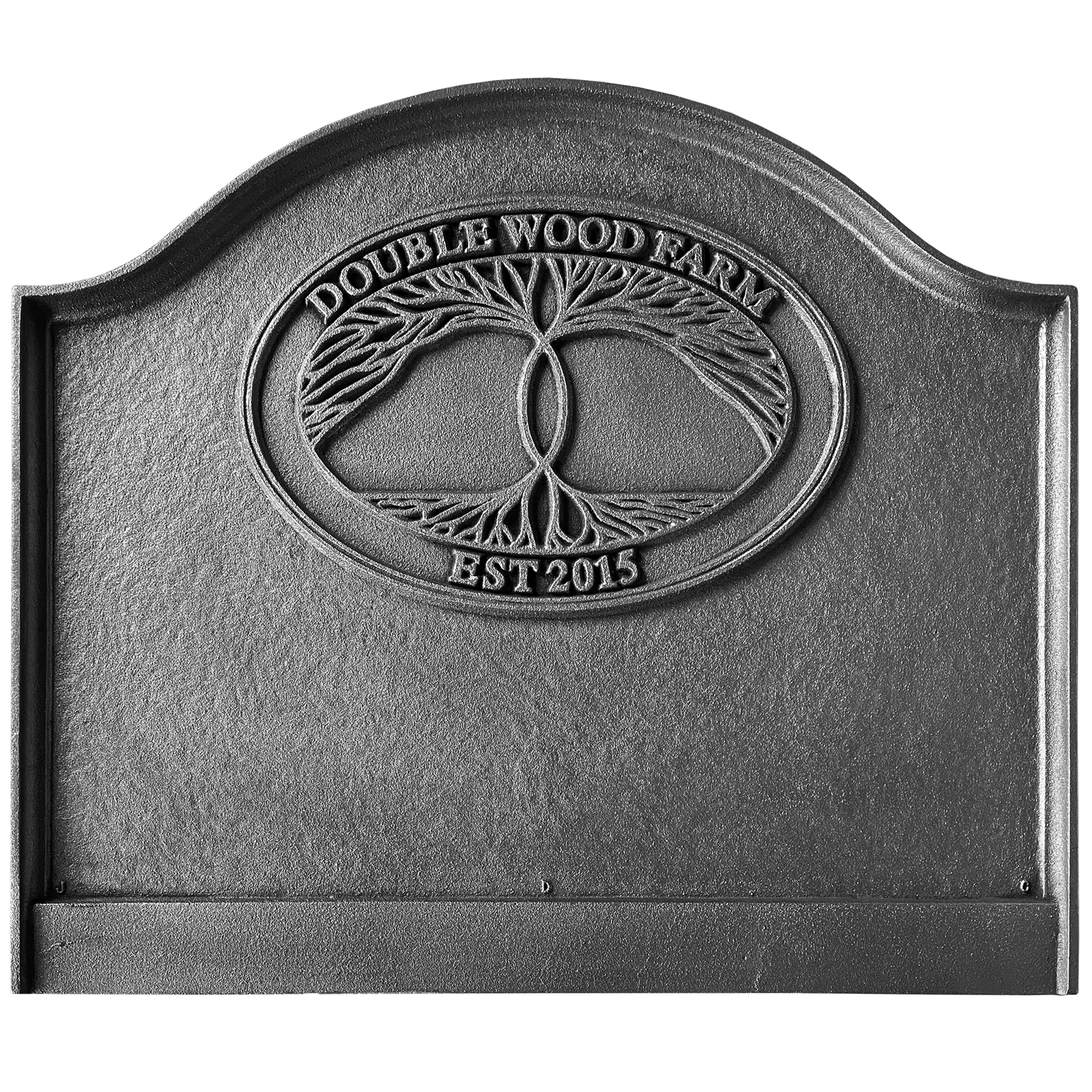 Double Wood Farm on Large Plain Panel Fireback