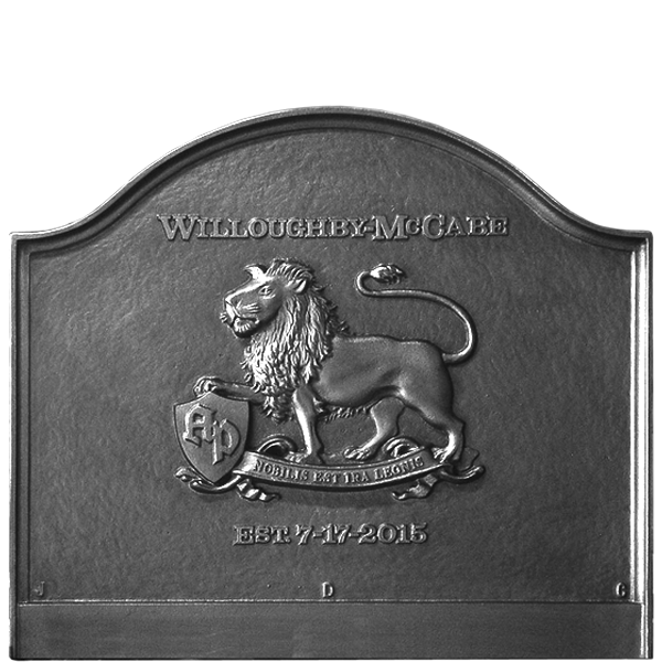 Large Plain Panel Lion Fireback